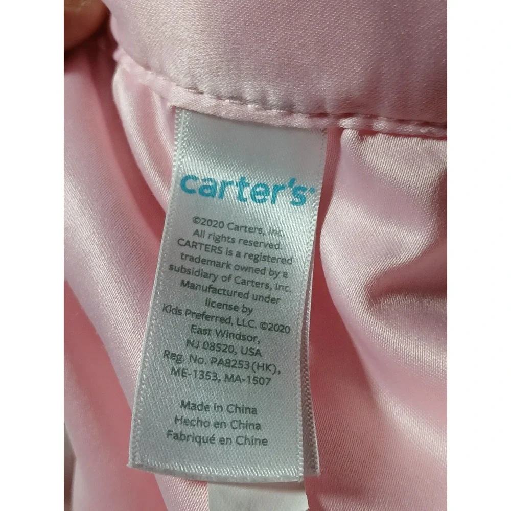 Carters White Kitty Lovey Security Blanket Plush Satin Pink